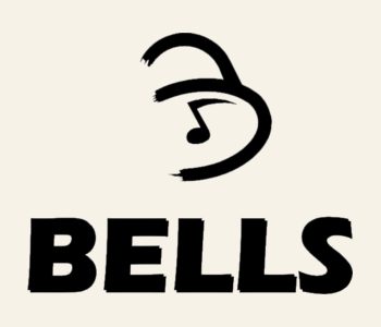 Logo, jossa on kello ja sana BELLS
