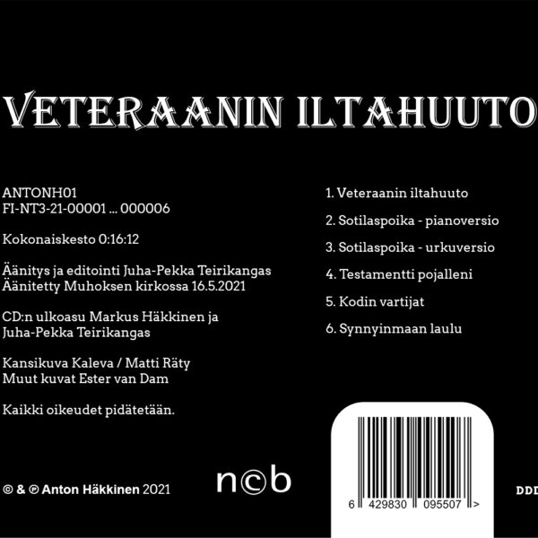 Veteraanin iltahuuto takakansi